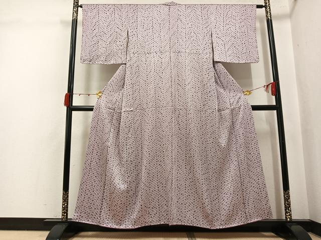平和屋着物●上質な小紋 杢目絞り 正絹 逸品 未使用 AABJ8556ph