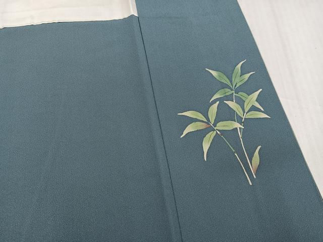 平和屋着物●訪問着 作家物 真也 手描き 花鳥文 暈し染め 正絹 逸品 AABJ8557ph