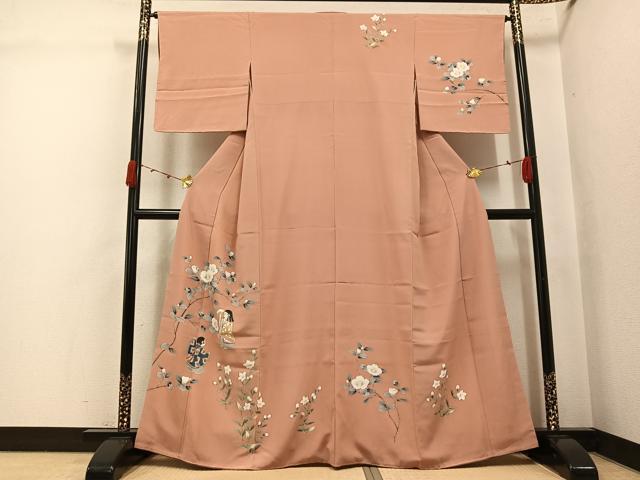 平和屋着物●訪問着 友禅 童子枝花文 高島屋扱い 正絹 逸品 AABJ8558ph