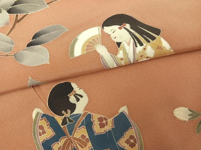 平和屋着物●訪問着 友禅 童子枝花文 高島屋扱い 正絹 逸品 AABJ8558ph