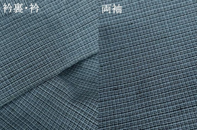 平和屋着物*夏物 男性 小紋 紗 格子 AABJ8568cs
