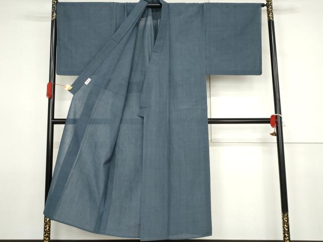 平和屋着物*夏物 男性 小紋 紗 格子 AABJ8568cs