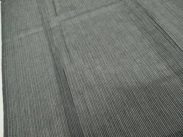 平和屋着物*夏物 男性 小紋 縞 黒地 洗える着物 AABJ8571cs