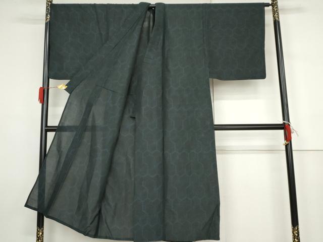 平和屋着物*夏物 男性 小紋 紗 毘沙門亀甲 AABJ8572cs