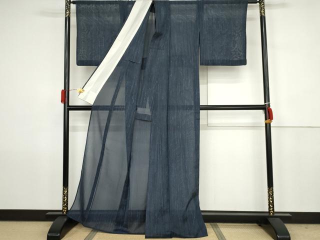 平和屋着物*夏物 紗紬 縞 正絹 逸品 AABJ8579cs