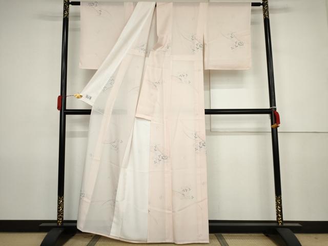 平和屋着物*夏物 洗える最高級着物 <英>はなぶさ謹製 小紋 絽 芝に萩 洗える着物 AABJ8580cs