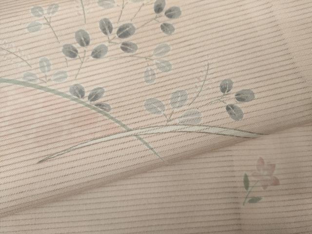 平和屋着物*夏物 洗える最高級着物 <英>はなぶさ謹製 小紋 絽 芝に萩 洗える着物 AABJ8580cs