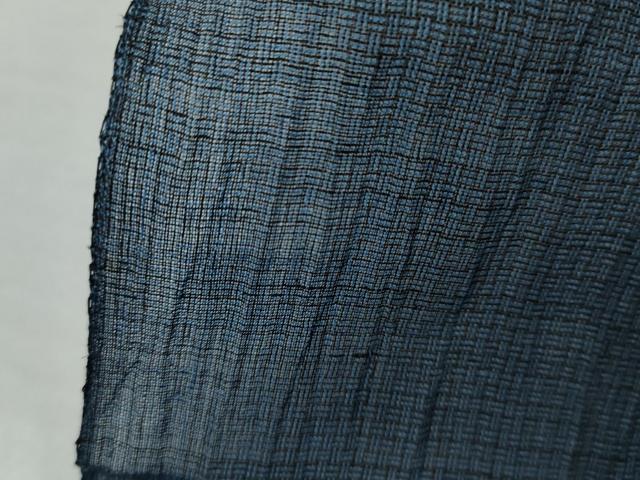 平和屋着物*夏物 男性 小千谷ちぢみ 網目文 麻 逸品 未使用 AABJ8585cs
