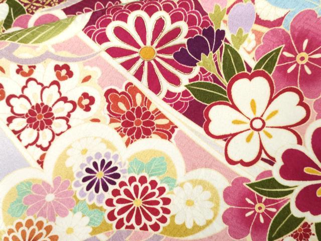 平和屋着物●豪華振袖 蔓帯松竹梅 暈し染め ロング丈 正絹 逸品 AABJ8602cs