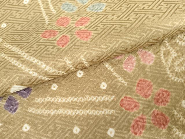 平和屋着物●訪問着 絞り 枝梅 正絹 逸品 AABJ8631cs