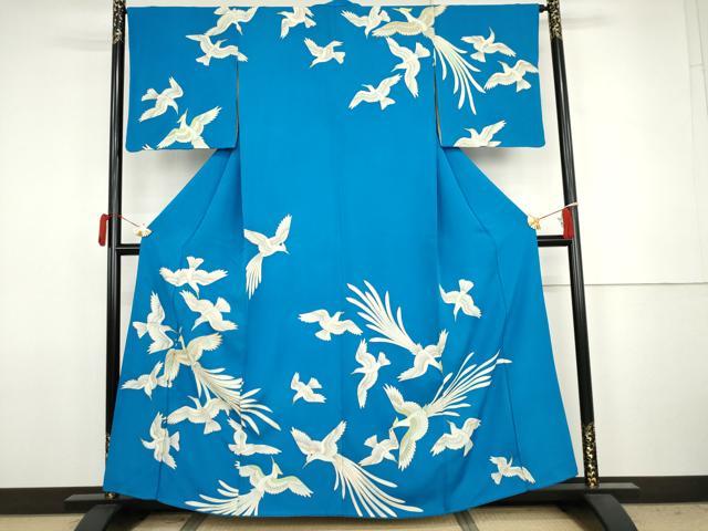 平和屋着物●訪問着 刺繍 鳳凰 金糸 金彩 正絹 逸品 AABJ8634cs