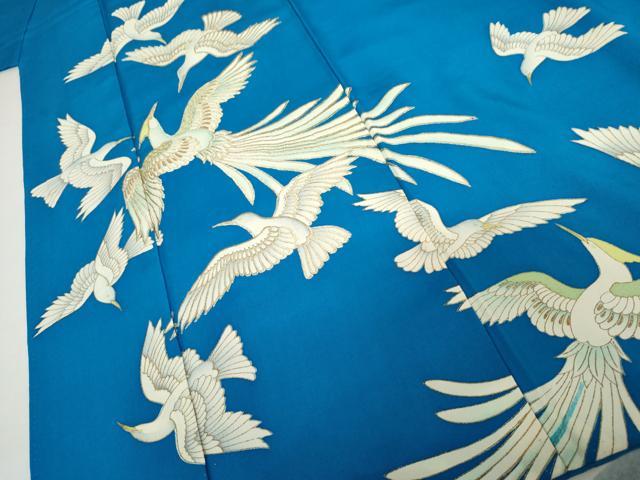 平和屋着物●訪問着 刺繍 鳳凰 金糸 金彩 正絹 逸品 AABJ8634cs