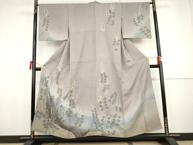 平和屋着物●訪問着 枝花文 暈し染め 金彩 正絹 逸品 AABJ8636cs
