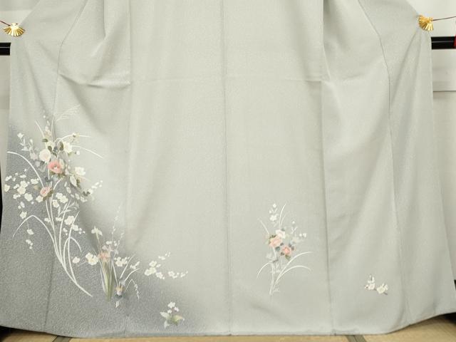 平和屋着物●訪問着 友禅 枝花文 暈し染め 正絹 逸品 未使用 AABJ8640cs