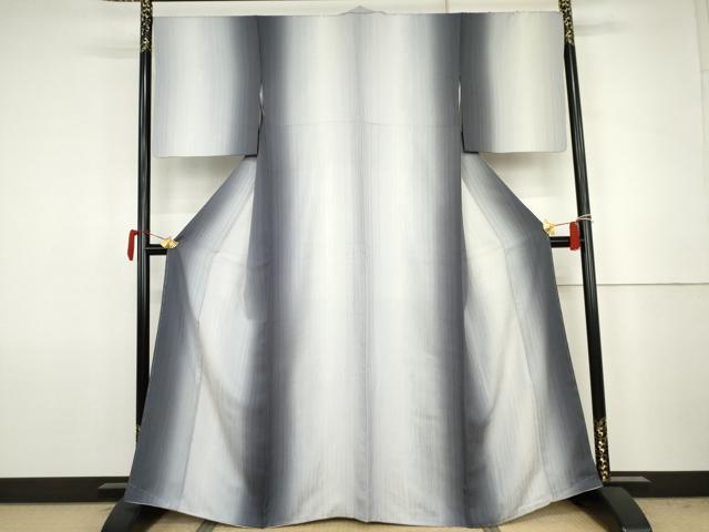 平和屋着物●上質な小紋 霞間道 暈し染め 正絹 逸品 AABJ8648cs