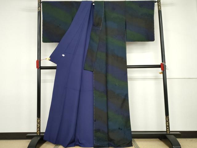 平和屋着物●中国三大刺繍 汕頭刺繍 スワトウ刺繍 訪問着 総刺繍 雪輪草花文 暈し染め 正絹 逸品 未使用 AABJ8652cs