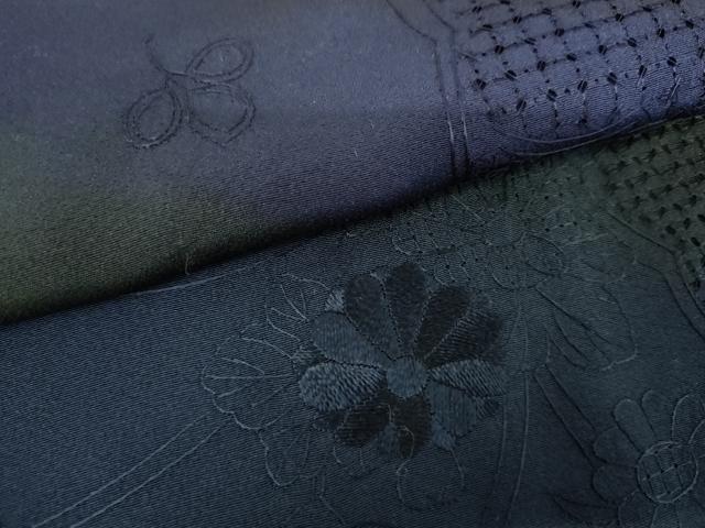 平和屋着物●中国三大刺繍 汕頭刺繍 スワトウ刺繍 訪問着 総刺繍 雪輪草花文 暈し染め 正絹 逸品 未使用 AABJ8652cs