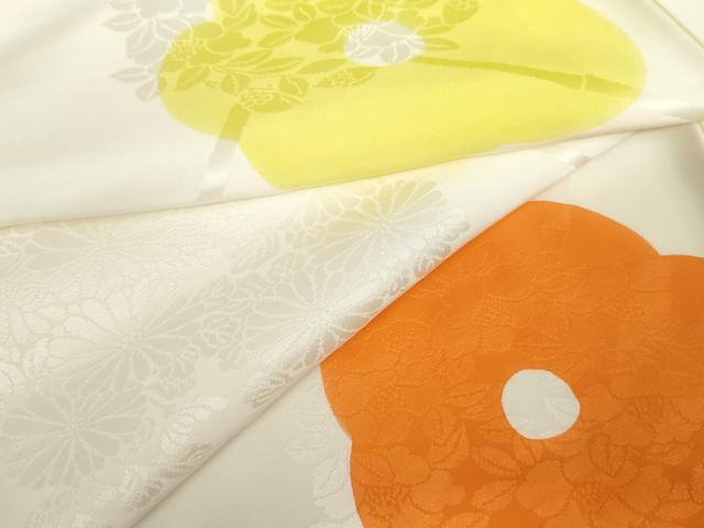 平和屋着物●振袖用長襦袢 袷 舞花文 暈し染め 半衿刺繍 正絹 逸品 AABJ8661cs