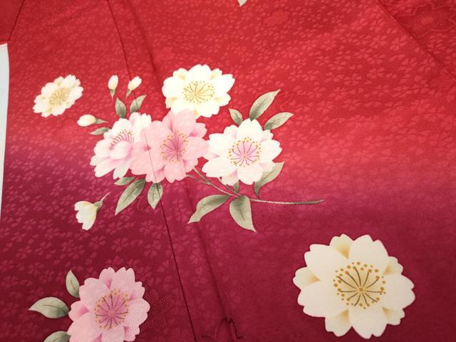 平和屋着物●豪華振袖 舞桜 暈し染め 正絹 逸品 AABJ8667cs