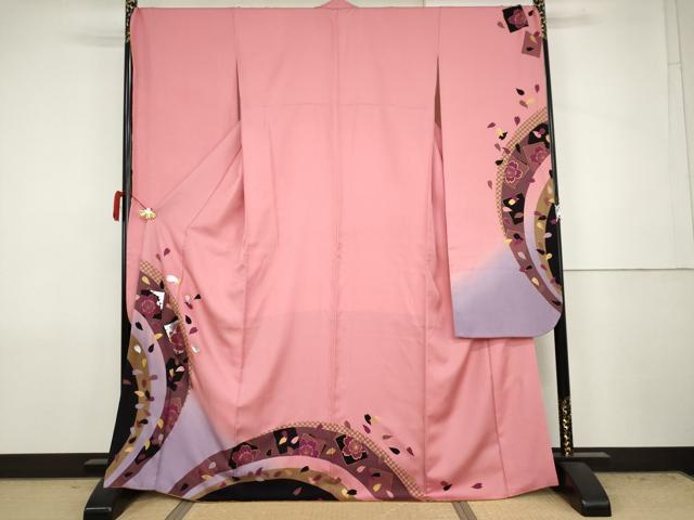 平和屋着物●豪華振袖 ホログラム 色紙舞桜 金彩 正絹 逸品 AABJ8669cs