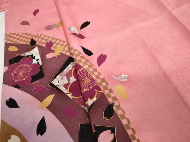 平和屋着物●豪華振袖 ホログラム 色紙舞桜 金彩 正絹 逸品 AABJ8669cs