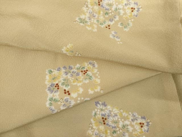 平和屋着物●上質な小紋 葡萄文 金彩 正絹 逸品 AABJ8672cs