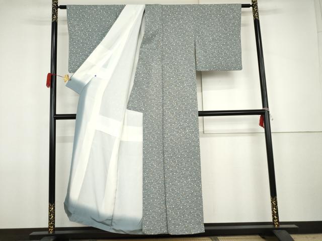 平和屋着物●上質な小紋 敷松葉 正絹 逸品 AABJ8674cs