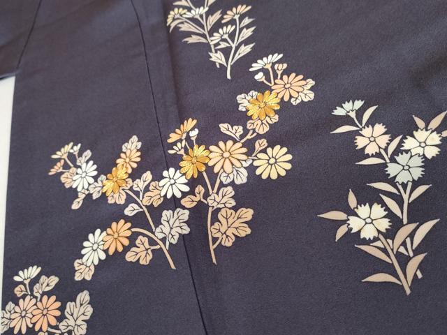 平和屋着物●創業460年・千總 訪問着 駒刺繍 枝花文 正絹 逸品 AABJ8679cs