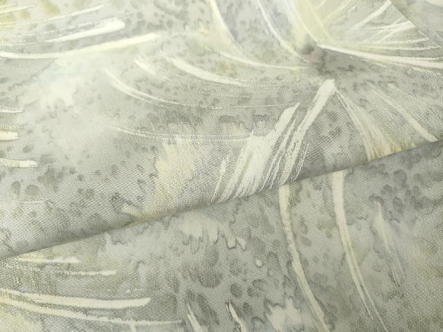 平和屋着物●上質な小紋 ろうけつ染 舞花文 暈し染め 正絹 逸品 AABJ8687cs