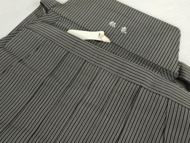 平和屋着物●男性 馬乗り袴 縞 正絹 逸品 AABJ8697cs
