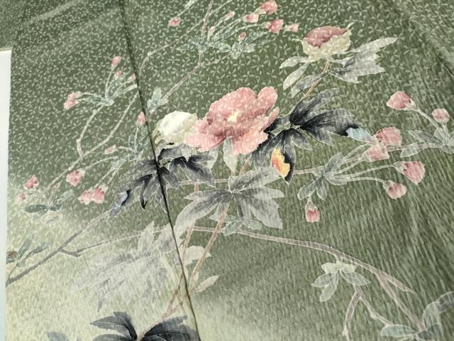 平和屋着物●訪問着 友禅 枝花文 暈し染め 正絹 逸品 AABJ8701cs