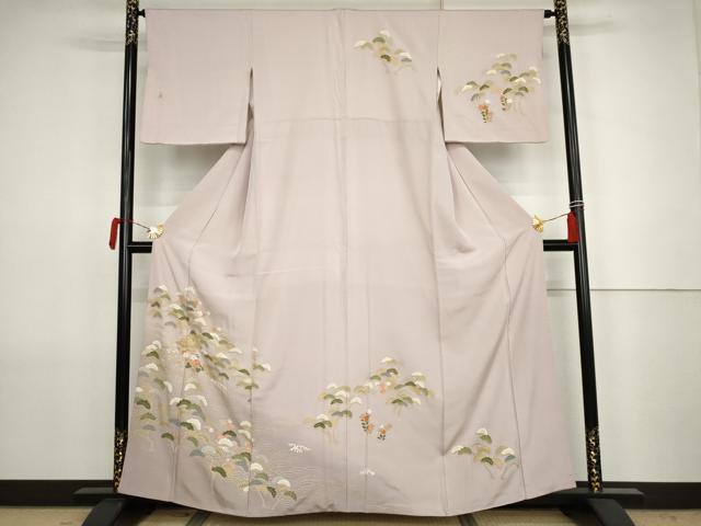 平和屋着物●訪問着 浜松風景文 暈し染め 金彩 正絹 逸品 AABJ8709cs