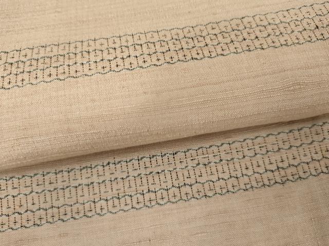 平和屋着物●上質な紬 80亀甲 横段文 正絹 逸品 AABJ8714cs