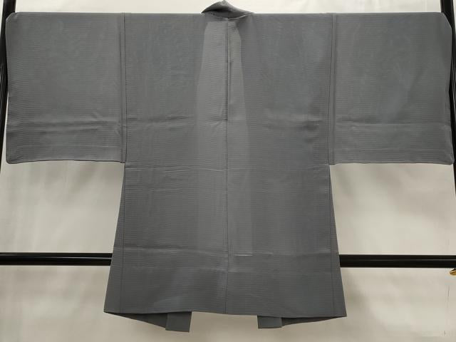 平和屋着物▽男性 羽織 スリーシーズン 春夏秋 塵除け 薄鼠色 高島屋扱い 正絹 逸品 AABJ8740st
