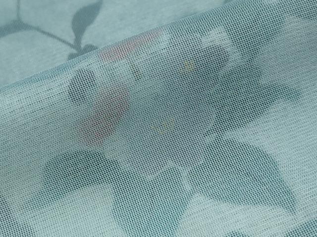 平和屋着物▽訪問着 無双 紗袷 紗×絽 手描き 枝花文 暈し染め 金彩 正絹 逸品 AABJ8750st