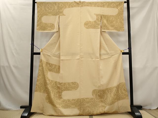 平和屋着物▽訪問着 単衣 エ霞鳳凰花文 正絹 逸品 AABJ8753st