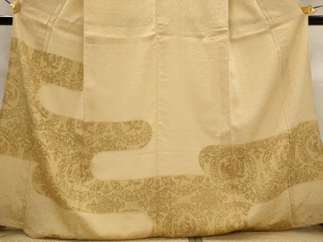 平和屋着物▽訪問着 単衣 エ霞鳳凰花文 正絹 逸品 AABJ8753st