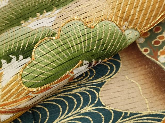平和屋着物*夏物 黒留袖 絽 駒刺繍 風景枝松文 金彩 正絹 逸品 AABJ8782st