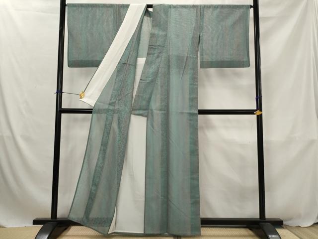 平和屋着物*夏物 小紋 紗 更紗花文 正絹 逸品 AABJ8784st