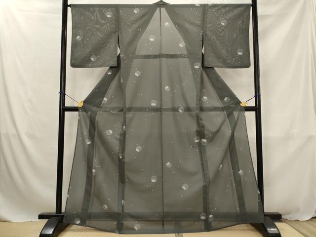 平和屋着物*夏物 小紋 絽 花丸文 洗える着物 AABJ8793st