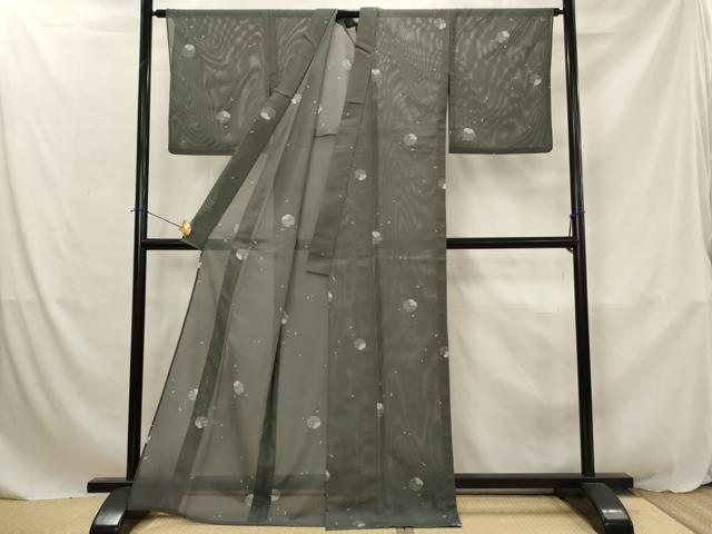 平和屋着物*夏物 小紋 絽 花丸文 洗える着物 AABJ8793st