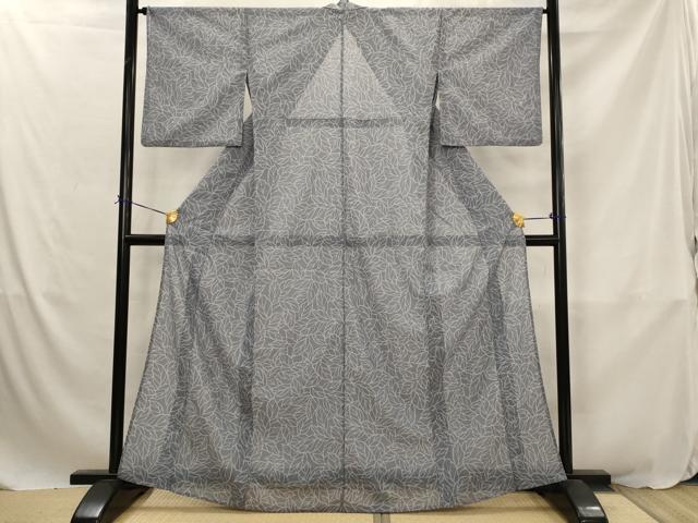 平和屋着物*夏物 小紋 絽 葉尽くし 洗える着物 AABJ8798st