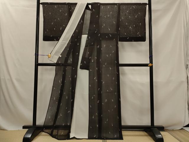 平和屋着物*夏物 小紋 生紬 紗 蝉 正絹 逸品 AABJ8811st