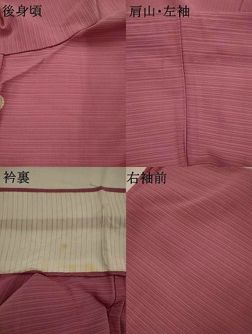 平和屋着物*夏物 色無地 絽 長春色 堅牢染め 証紙付き 正絹 逸品 AABJ8843st