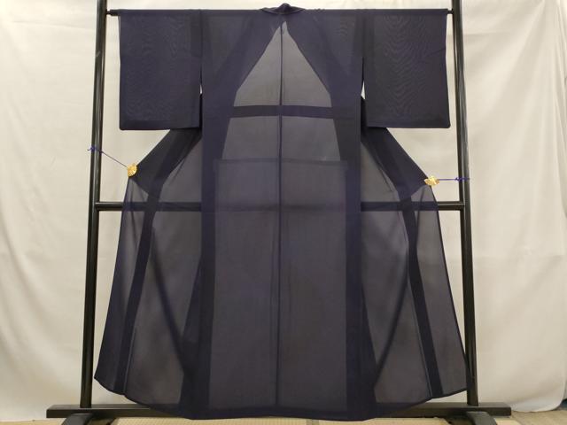平和屋着物*夏物 小紋 紗 霞文 暈し染め 正絹 逸品 AABJ8848st