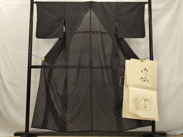 平和屋着物*夏物 銀座きしや 本場大島紬 夏大島 花尽し たとう紙付き 正絹 逸品 AABJ8849st