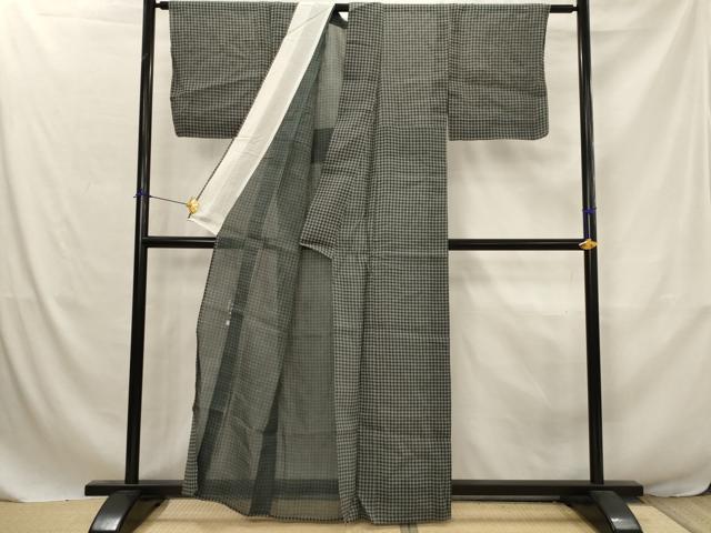 平和屋着物*夏物 江戸小紋 伝統工芸士 田島敬之 菱文 絹麻 逸品 AABJ8850st
