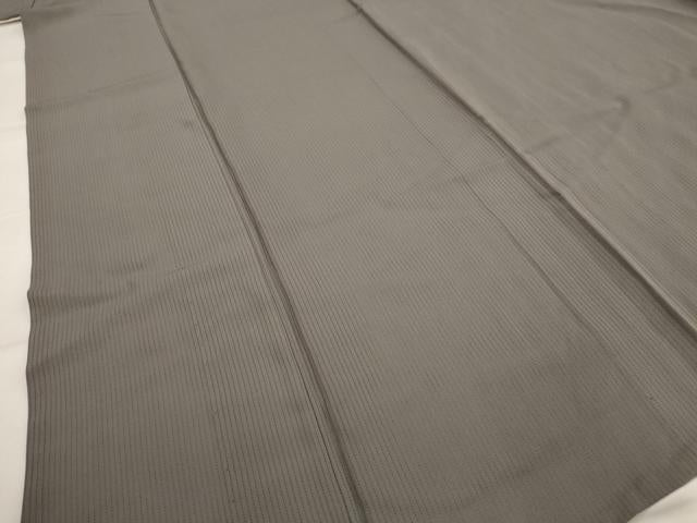 平和屋着物*夏物 色無地 縦絽 丼鼠色 正絹 逸品 AABJ8851st