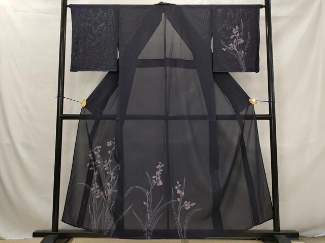 平和屋着物*夏物 訪問着 絽 草花文 正絹 逸品 AABJ8856st