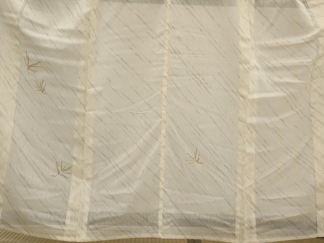 平和屋着物*夏物 銀座きしや 訪問着 紗 駒刺繍 若松文 金糸 たとう紙付き 正絹 逸品 AABJ8861st